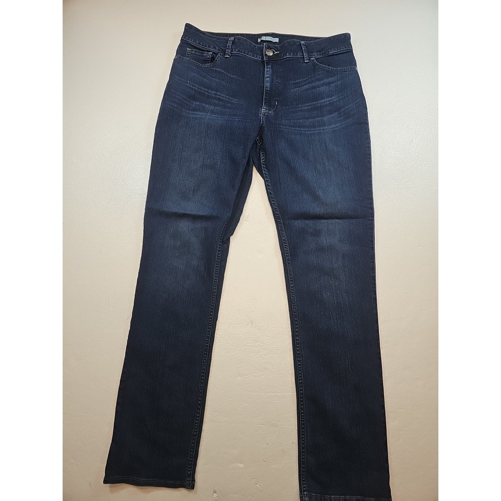 Riders by Lee Womens Jeans Size 16M(35x32) Mid Rise Skinny Dark Wash Denim
